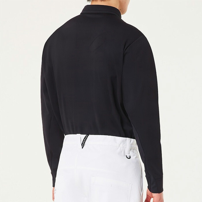 OAKLEY（オークリー） 長袖 ポロシャツ オンブルジャガード 長袖シャツ