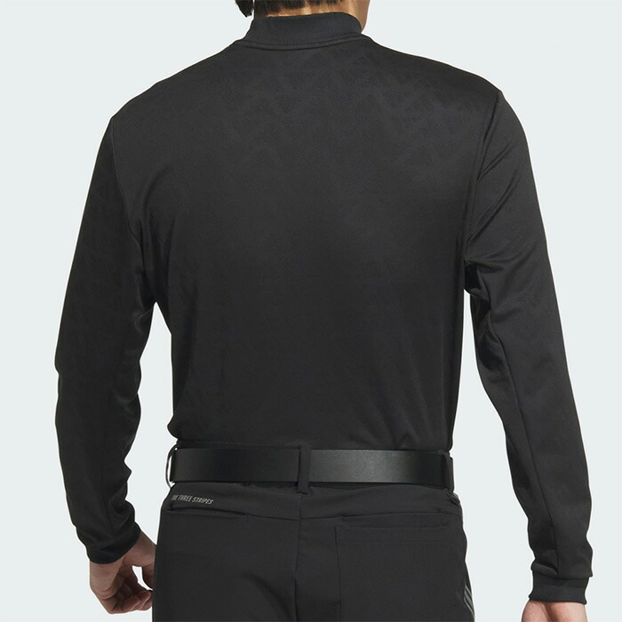 ADIDAS GOLF アディダス ゴルフ 長袖 モックネックシャツ ジャカード