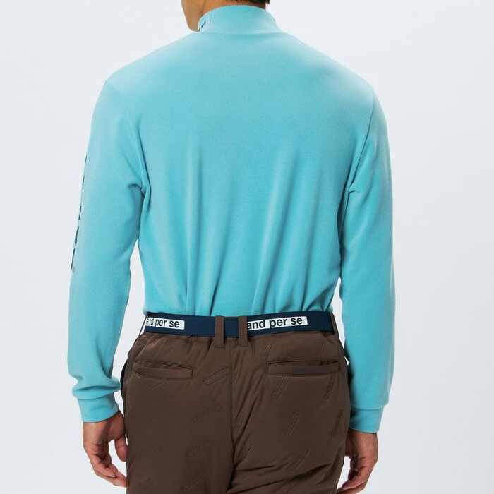 and per se（アンパスィ） 長袖 ハイネックシャツ マシュマロスムース