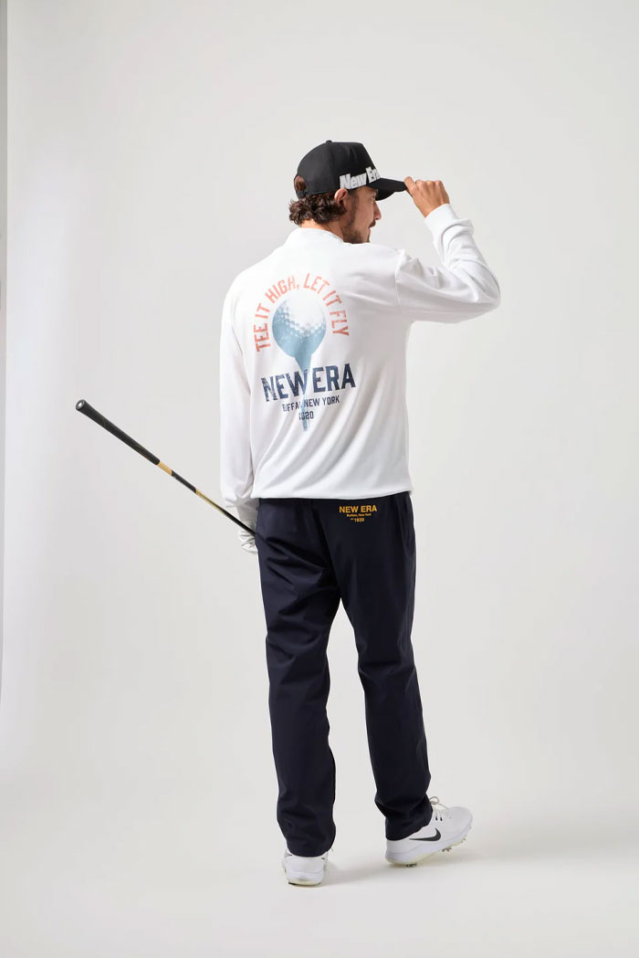 NEW ERA（ニューエラ） ゴルフ 長袖 ハイネック 鹿の子 Tシャツ ゴルフ