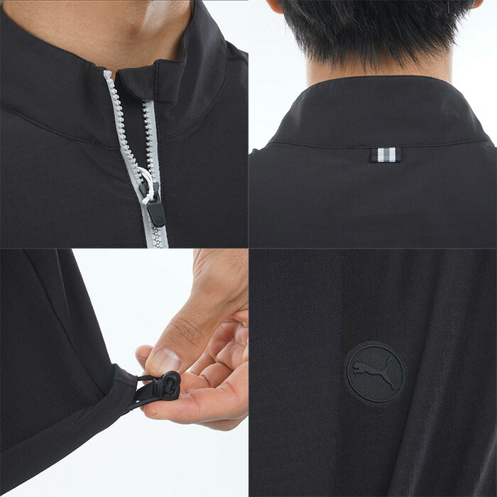 PUMA（プーマ） ゴルフ 半袖 ハーフジップブルゾン RIPGUARD プル
