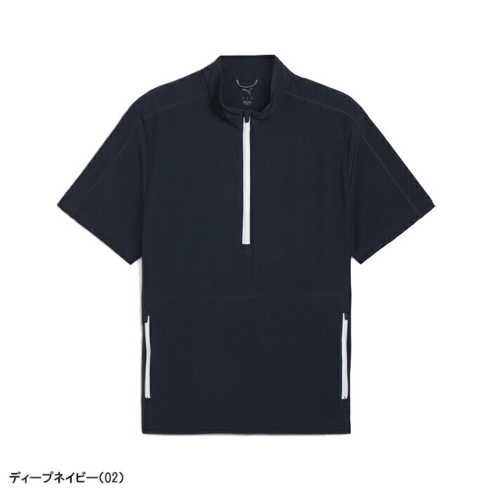 PUMA（プーマ） ゴルフ 半袖 ハーフジップブルゾン RIPGUARD プル