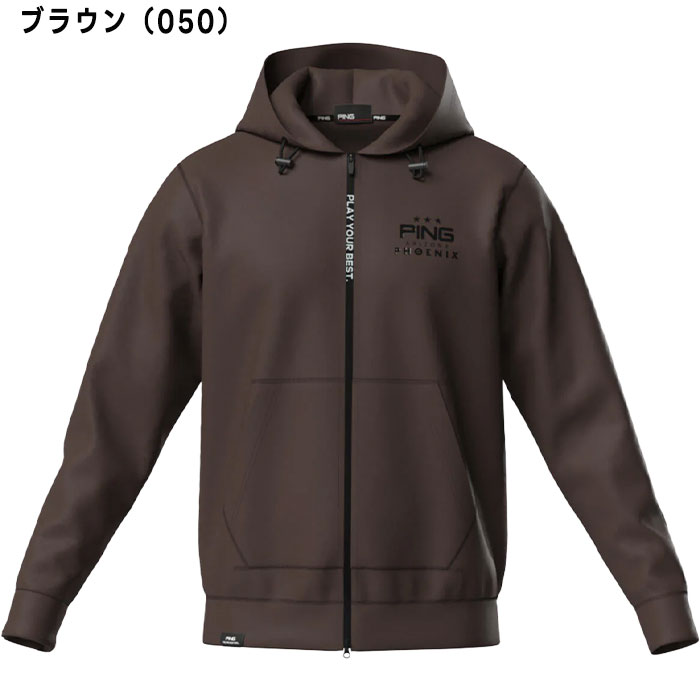 PING ピン ゴルフ ダンボールニット フルジップ スウェット フーディ