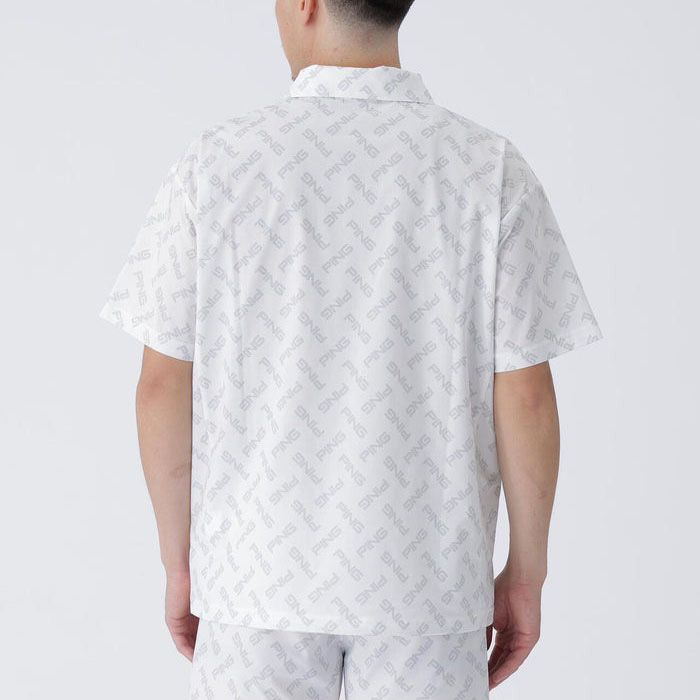 PING（ピン） ゴルフ 半袖 ハーフジップシャツ ドットメッシュ メンズ