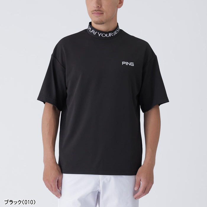 PING（ピン） ゴルフ 半袖 ハイネックシャツ Wメッシュ アセイヤーン