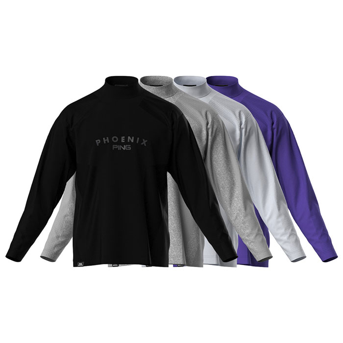 ピン ゴルフ メッシュジャカード ハイネック シャツ 621-5266801 ゴルフウェア トップス 2025年秋冬モデル PING GOLF PING（ピン） ゴルフ メッシュジャカード ハイネック シャツ 621