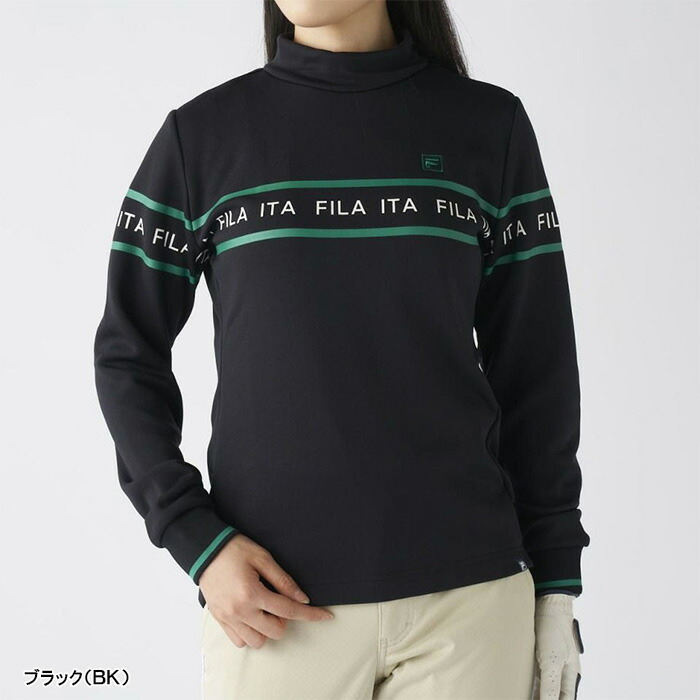 FILA GOLF レディース フィラ ゴルフ 長袖 モックネックシャツ 裏起毛