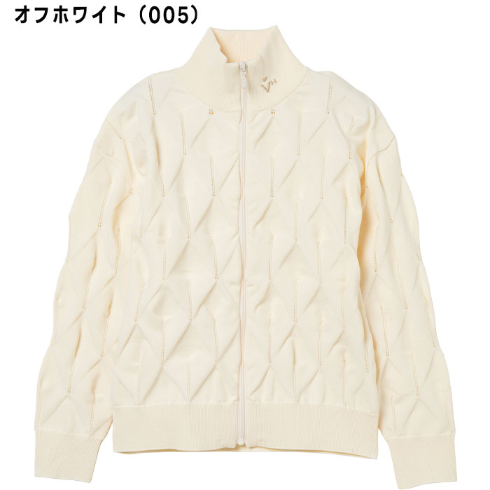 VIVA HEART（ビバハート） レディース ゴルフ 3Dアーガイル フルジップ