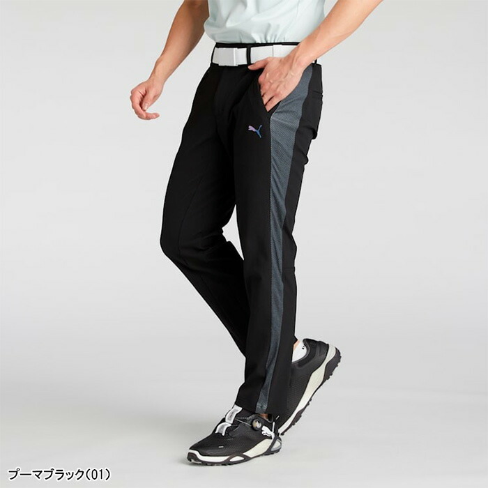 試着程度　PUMA　ゴルフ　プーマ　ウェア　ロング　パンツ　チェック　メンズ PUMA（プーマ） ゴルフ ロングパンツ PF テック ライン 3D ストレッチ