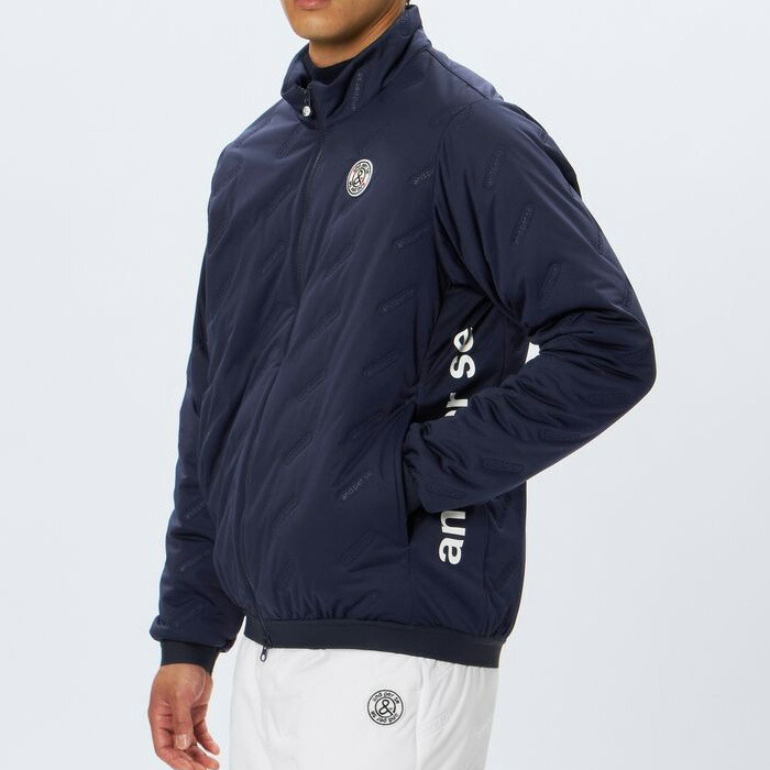 極美品■and per se アンパスィ 中綿 ダブルジップ ブルゾン■Ｌ and per se（アンパスィ） 長袖 フルジップ 中綿 ブルゾン エ