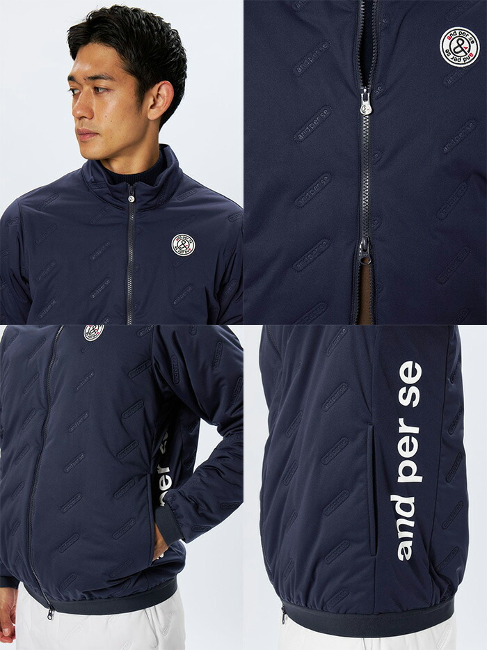 and per se（アンパスィ） 長袖 フルジップ 中綿 ブルゾン エ