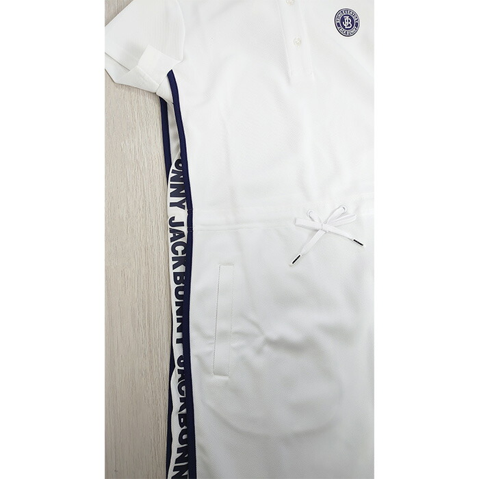 ジャックバニー　レディース 半袖 襟付きワンピース ジャックバニー ロゴジャガード半袖モックネックワンピース 263