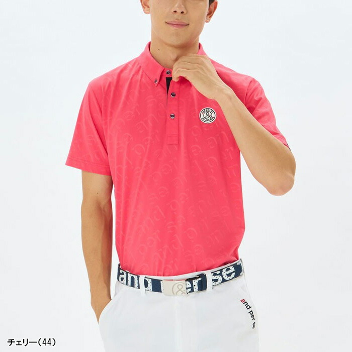 and per se（アンパスィ） 半袖 ポロシャツ ボタンダウンシャツ