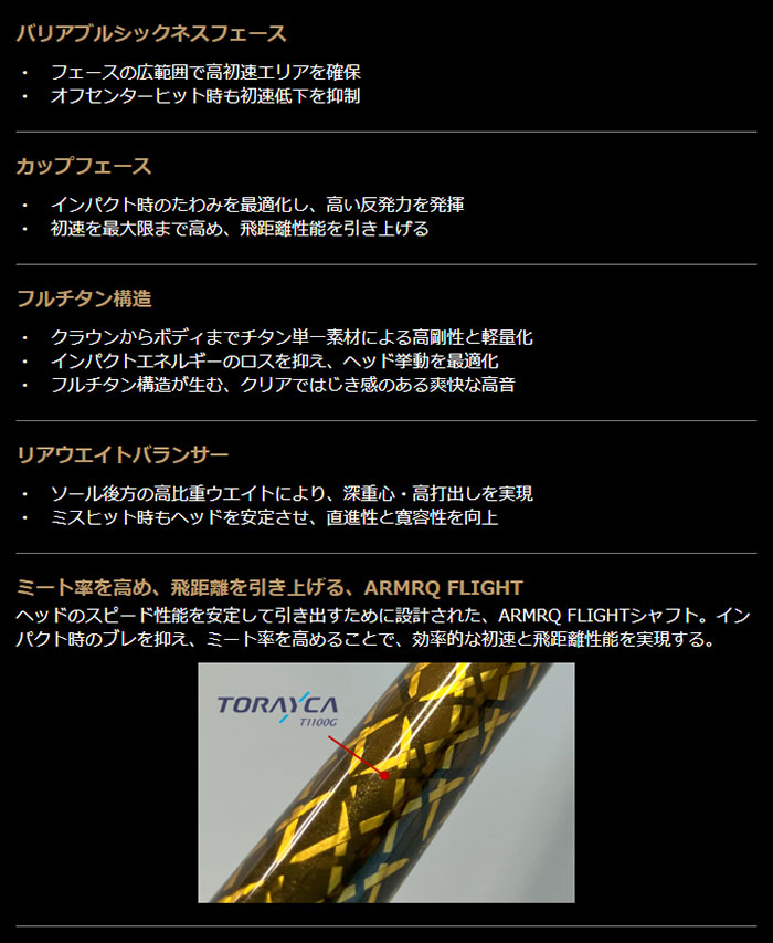 BERES 本間ゴルフ 3Sグレード ドライバー ARMAQ FLIGHT
