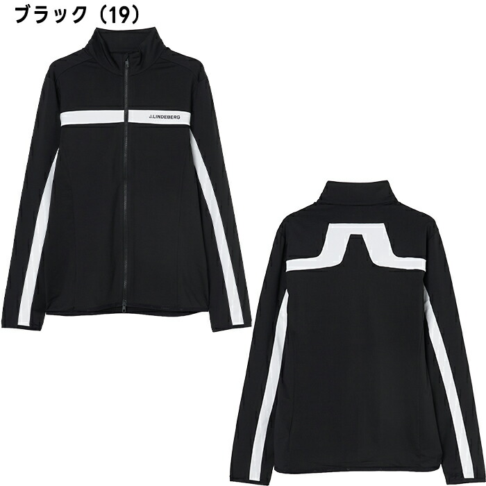 ジェイリンドバーグ ゴルフウェア Aubree フルジップモックセーター M J.LINDEBERG（ジェイリンドバーグ） J.リンドバーグ 長袖 起毛 ミッド