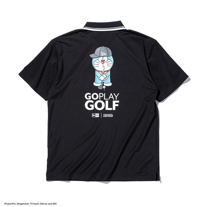 FCRB NEW ERA BANDANA POLO SHIRT GOLF美品 NEW ERA（ニューエラ） ゴルフ 半袖 鹿の子 ポロシャツ ドラえもん GO