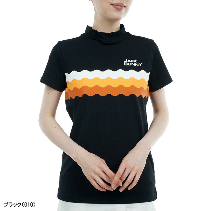 Jack Bunny!!（ジャックバニー） レディース 半袖 モックネックシャツ