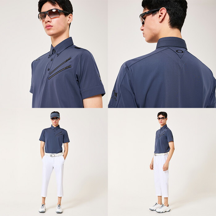 OAKLEY（オークリー） 半袖 ポロシャツ スカルクールストレッチクロウ