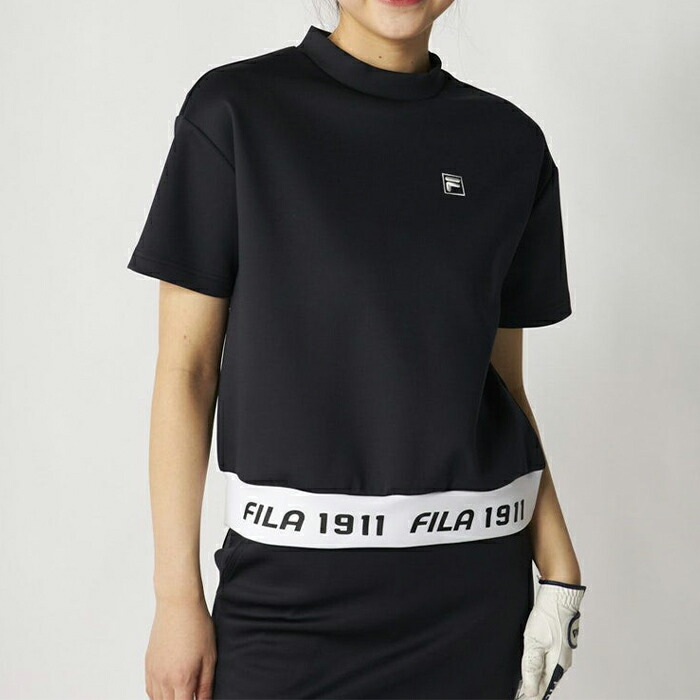 FILA GOLF レディース フィラ ゴルフ UVカット 半袖 裾切り替え モック