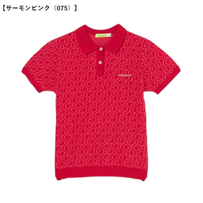 VIVA HEART（ビバハート） レディース ケディハート総柄 ニットポロ