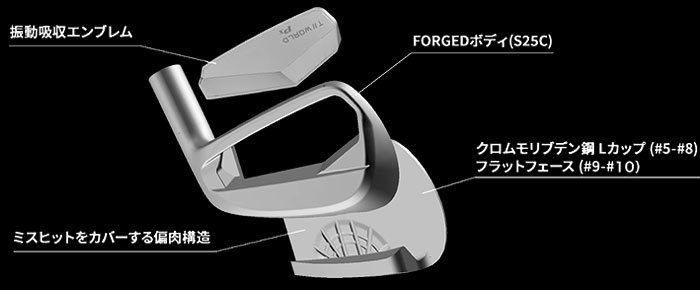 TOUR WORLD 本間ゴルフ ツアーワールド PX アイアン 5本セット（#6