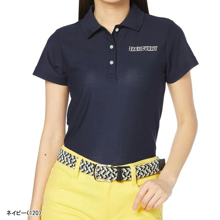 Jack Bunny!!（ジャックバニー） レディース 半袖 ポロシャツ ハニカム
