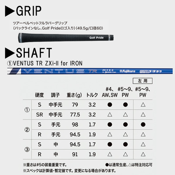SRIXON ダンロップ スリクソン ZXi5 アイアン6本セット（#5〜9、PW