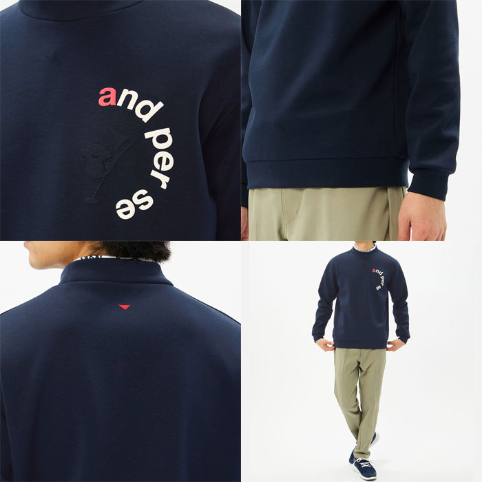 and per se（アンパスィ） 長袖 ハイネック プルオーバー ショット