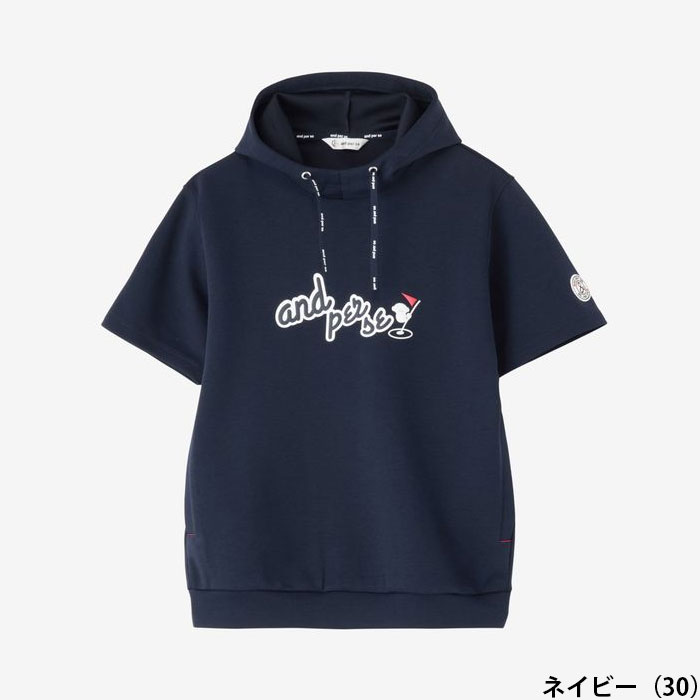and per se（アンパスィ） 半袖 ハイネック プルオーバー ショット