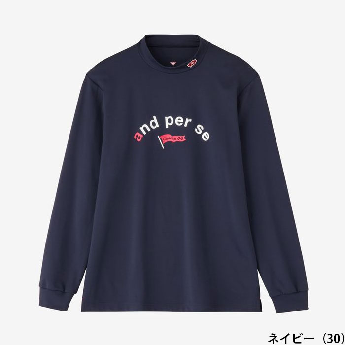 and per se（アンパスィ） 長袖 モックネック シャツ ショット