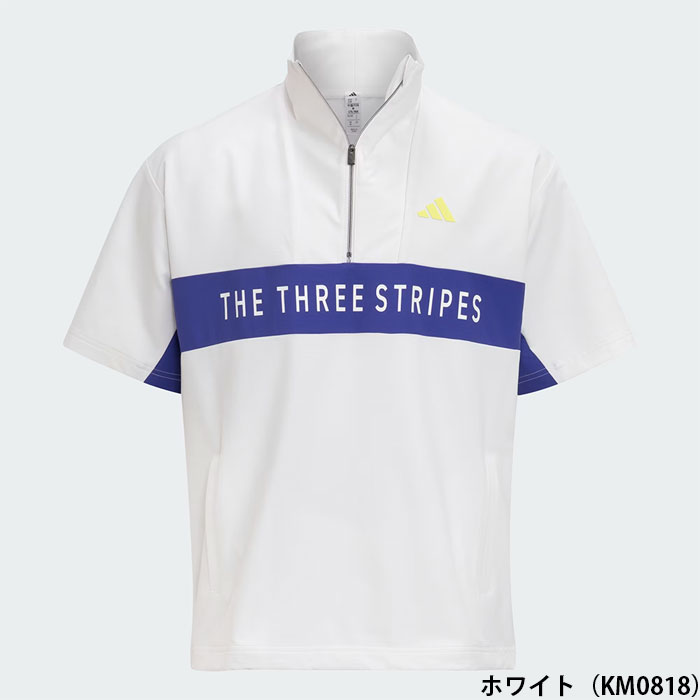 ADIDAS GOLF アディダス ゴルフ カラーブロック ハーフジップ 半袖