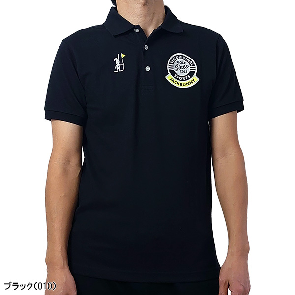 6サイズLL ジャックバニー ポロシャツ ブラック メンズ 新品 ゴルフ 新品 【サイズ6】【ブラック】ジャックバニー 長袖 ポロシャツ