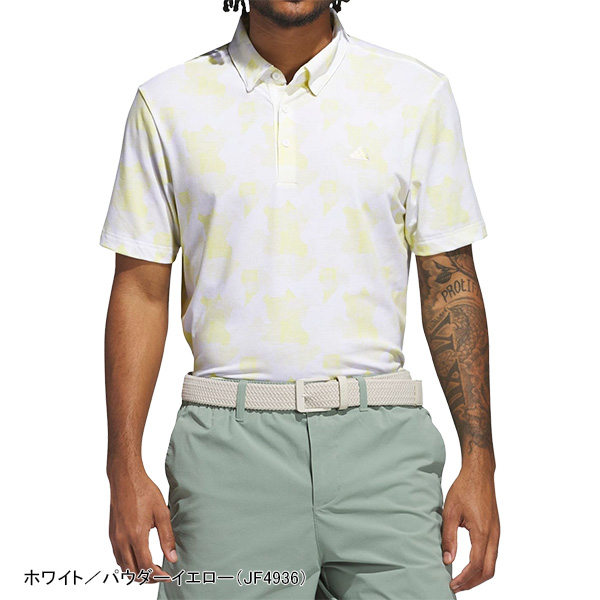 【adidas】 半袖ポロシャツ 　ゴルフウェア ADIDAS GOLF アディダス ゴルフ 半袖 ポロシャツ GO-TO プリント