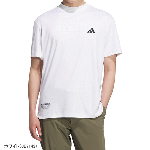 サイズ：XL ADIDAS GOLF アディダスゴルフ IQ2971/2024年モデル モックネック 半袖Tシャツ  ホワイト系 [240101451932] ゴルフウェア メンズ ストスト adidas アディダス モックネックシャツ 半袖 メンズ ゴルフ