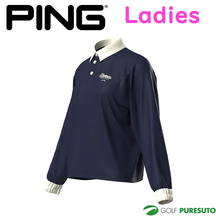 PING ゴルフウェア　レディースL PING（ピン） レディース ゴルフ ストレッチ 布帛 長袖 プルオーバー