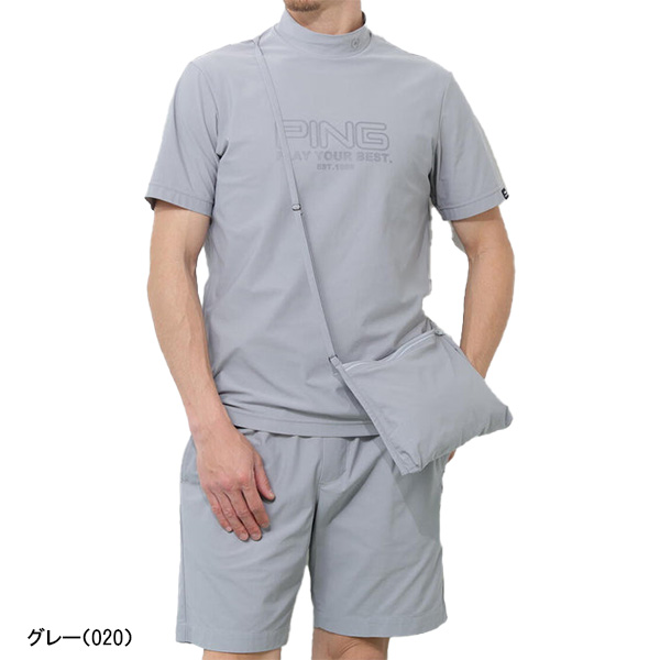 PING（ピン） ゴルフ セットアップ 上下セット 半袖 ハイネックシャツ