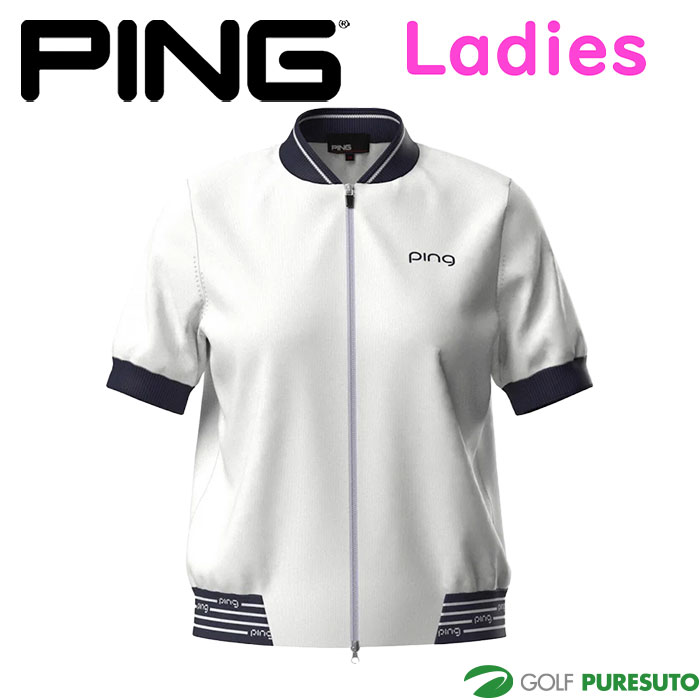 PING（ピン） レディース ゴルフ 半袖 フルジップニットブルゾン 622