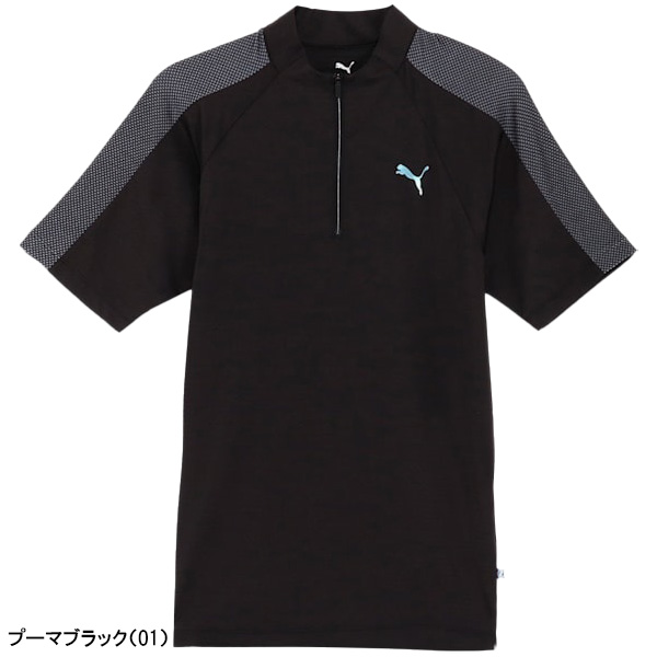PUMA（プーマ） ゴルフ 半袖 モックネックシャツ PF テック ライン