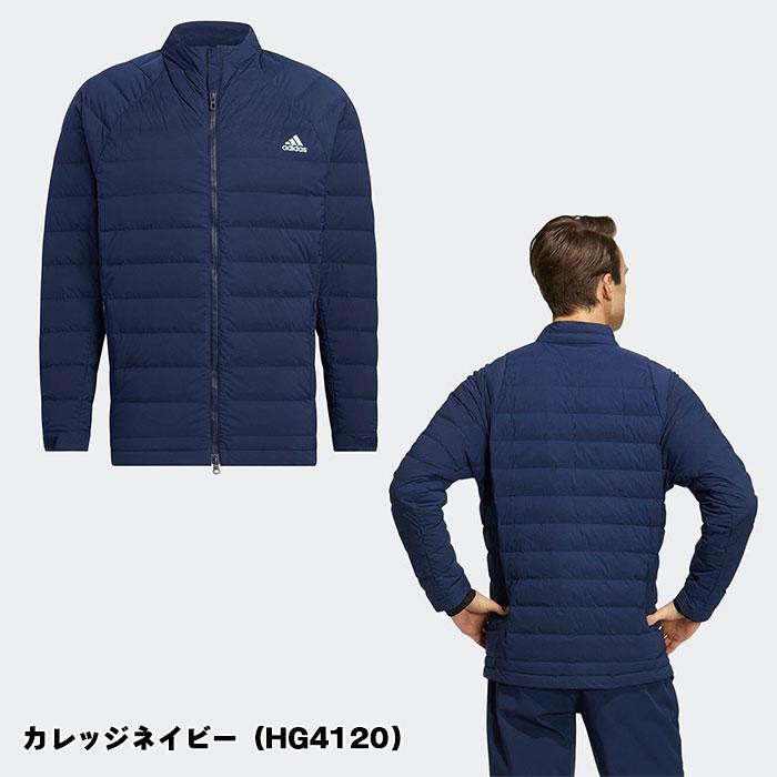 在庫処分 アディダス adidas 長袖フルジップダウンジャケット 軽量ミニリップ 保温 BU620 HG4119 HG4120 HG4123 ゴルフウェア