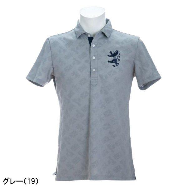 アドミラルゴルフ スコッツジャガード ワイドカラーシャツ 半袖 ポロシャツ メンズ ADMA13203