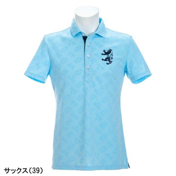 アドミラルゴルフ スコッツジャガード ワイドカラーシャツ 半袖 ポロシャツ メンズ ADMA13204