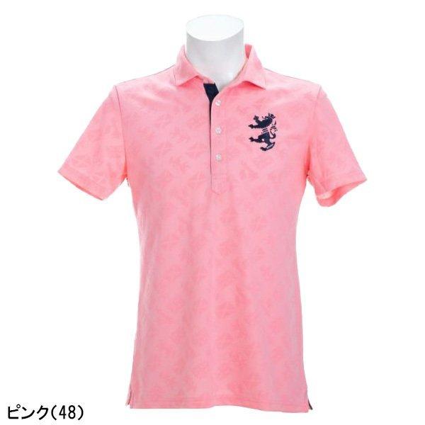 アドミラルゴルフ スコッツジャガード ワイドカラーシャツ 半袖 ポロシャツ メンズ ADMA13205