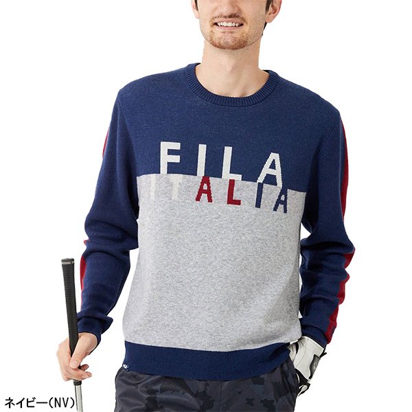 FILA GOLF/フィラゴルフ】フロントロゴ 袖ライン入り ジップアップ ニットセーター - homabayassembly.go.ke