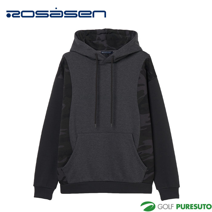 Rosasen（ロサーセン） ゴルフ 長袖 裏起毛 切替 フーディー 044-34011