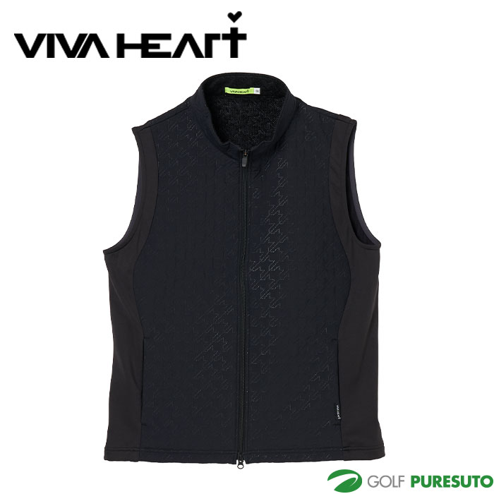 VIVA HEART（ビバハート） ゴルフ 千鳥格子柄 ピンソニック 中綿ベスト