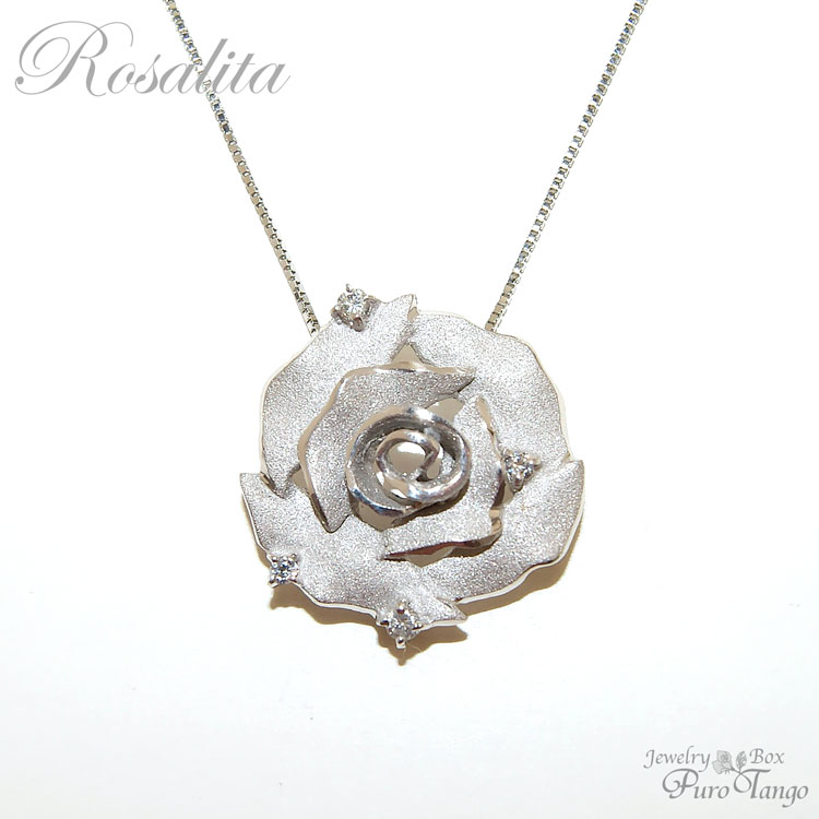 ペンダント トップ 薔薇 バラモチーフ ローズ ジュエリー パワーストーン プレゼント シルバーの画像