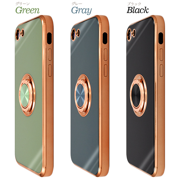 iPhoneケース 6・6s・7・8・x iPhone メタリックバンパー ソフトカラーリング付ケース