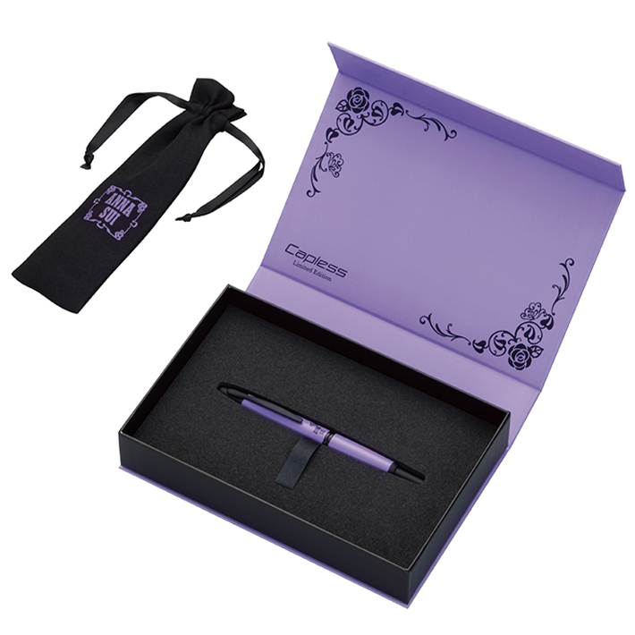 【数量限定・未使用】ANNA SUI PILOT 万年筆 紫 F 箱ケース完備 PILOT（パイロット） アナ・スイ キャップレス 万年筆 F ・EF(細字