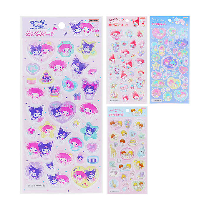sanrio サンリオキャラクターズ ぷっくりシール 4柄 [M便 1/36