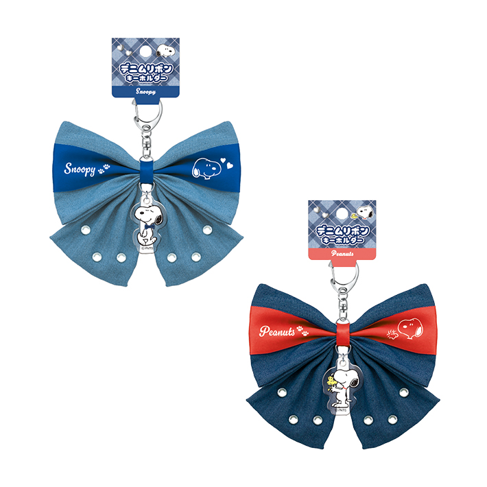 CRUX（クラックス） スヌーピー デニムリボンキーホルダー 2カラー [M
